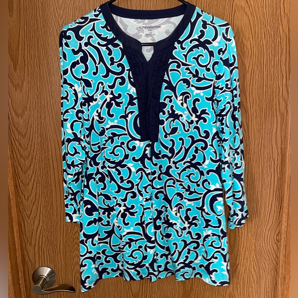 Croft & Barrow Blue Blouse